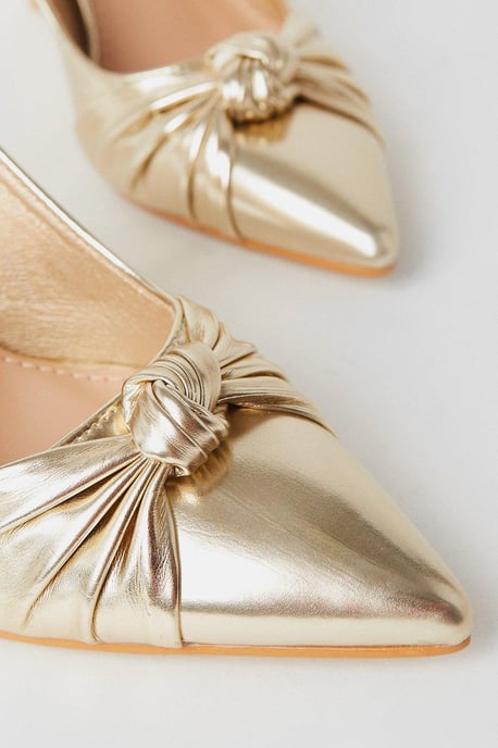 Deja Knot Detail Slingback Stiletto Court Shoes - Image 4