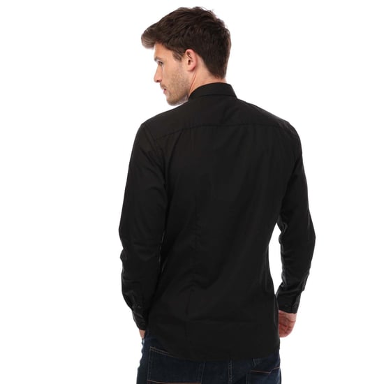 Men's Jack Jones Joe Long Sleeve Shirt in Black