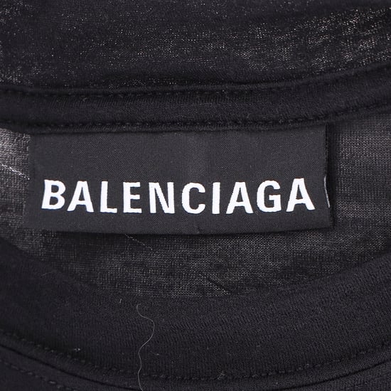 Balenciaga Fitted Crewneck Long Sleeve Top in Grey Cotton - Image 4