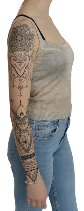 Top Transparente Beige Sin Mangas BYBLOS - Image 2