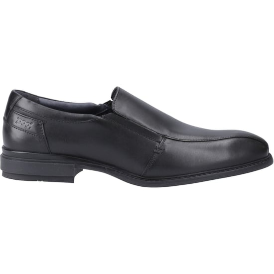 Pod Spear Leather Men's Black Slip-On Shoes - Image 5