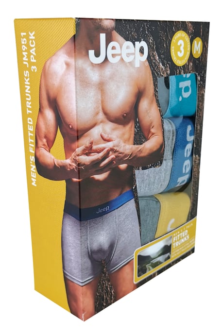 JEEP - 3 pares de calzoncillos ajustados para hombre de algodón de mezcla rica para todos los días - Image 2