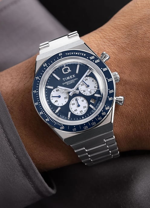 Timex Q Diver Chrono Men's Silver Watch TW2W51600 - Image 6