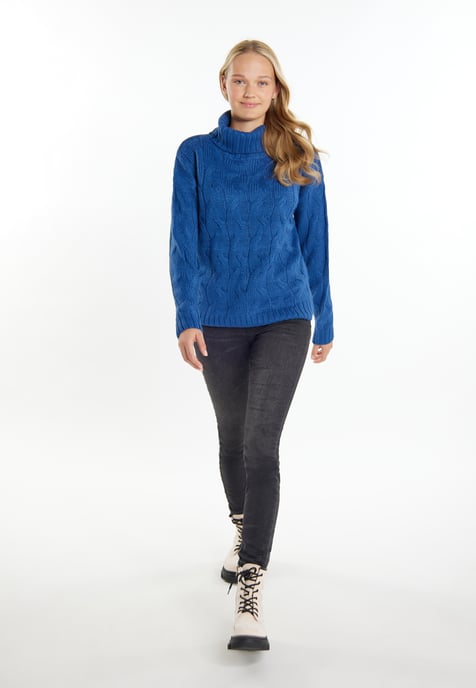 Mymo Knitted pullover women marine - Image 2