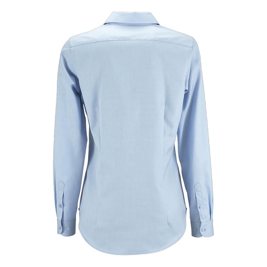 SOLS Womens/Ladies Brody Herringbone Shirt (Sky Blue) - Image 2