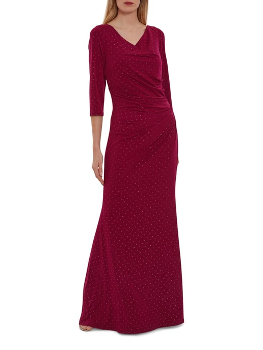 Gina Bacconi Samantha Maxi Dress in Red