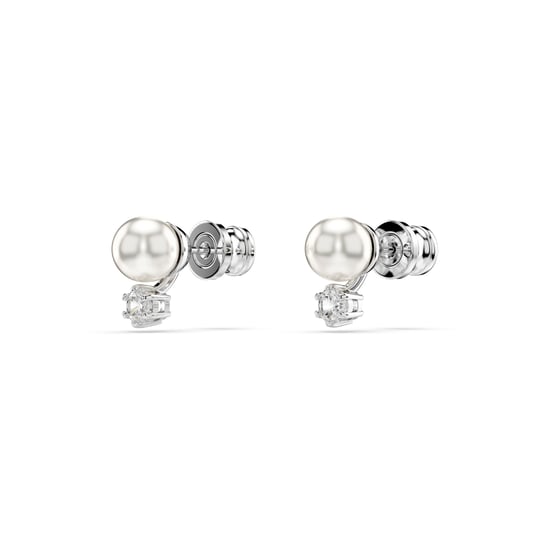 Swarovski 'Matrix' Women's Base Metal Stud Earrings - Silver 5694225 - Image 3