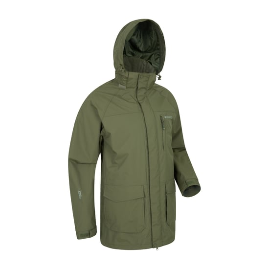 Mountain Warehouse Mens Glacier II Long Waterproof Jacket (Khaki) - Image 3