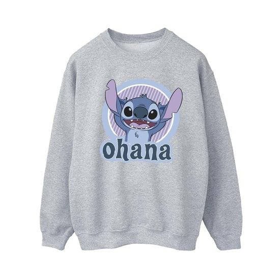 Disney Womens/Ladies Lilo And Stitch Ohana Circle Sweatshirt (Sports Grey)