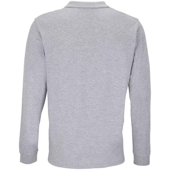 SOLS Unisex Adult Planet Marl Pique Long-Sleeved Polo Shirt (Grey Marl) - Image 2