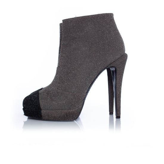 Grey platform glitter boots - Image 2