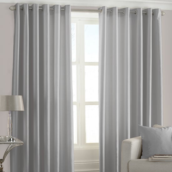 Cortinas de Ojal Efecto Seda Fiji en Acero - Image 2