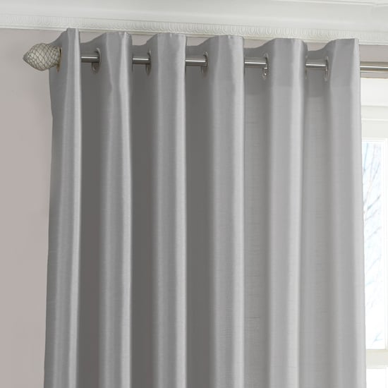 Cortinas de Ojal Efecto Seda Fiji en Acero - Image 3