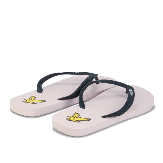 Men's Lyle And Scott Flip Flops in Pink blue - Image 2