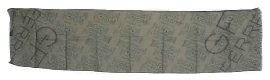 Bufanda de Marca con Patrón de Foulard de Lana Verde y Viscosa GF Ferré - Image 6
