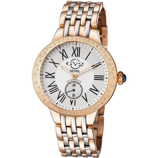 Reloj de acero inoxidable GV2 Astor para mujer con esfera blanca - Image 1