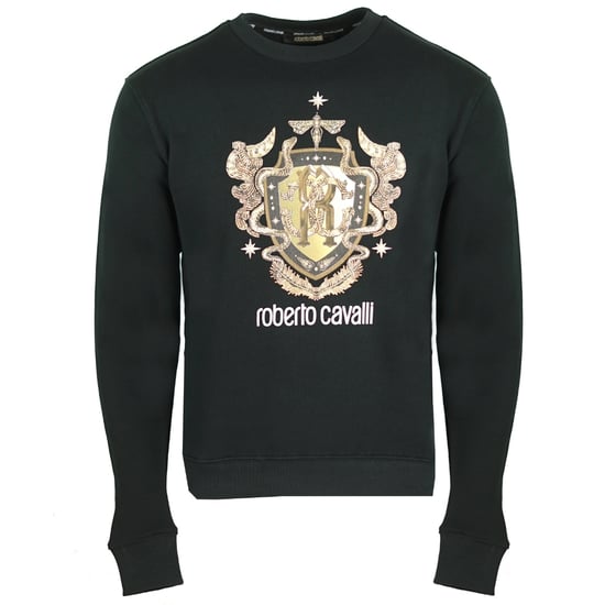 Roberto Cavalli Jersey RC Gold Shield Logo negro - Image 1