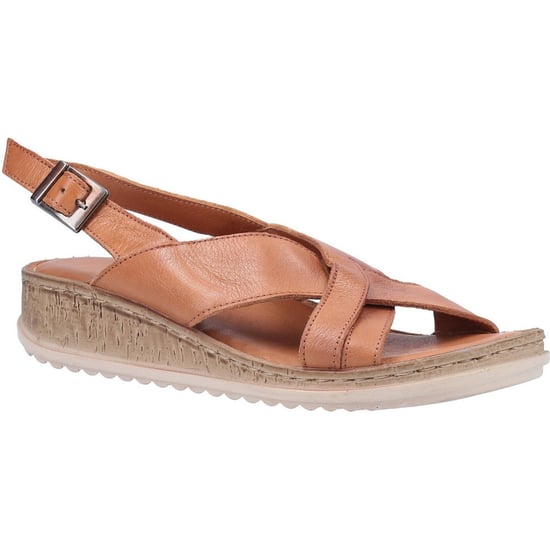 Hush Puppies Womens Elena Cross Over Wedge Sandals