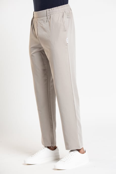 Stone 'Alpha' Relaxed Fit Trousers with Ankle Zip