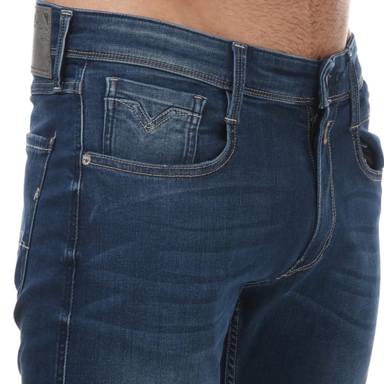 Jeans de mezclilla ajustados de hombre Replay Anbass en stretch - Image 5