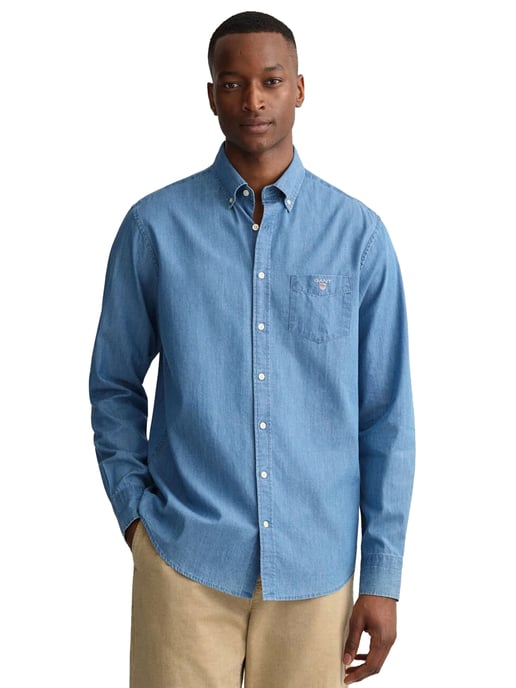 Gant Mens Regular Fit Shirt | La Camisa Indigo - Image 1