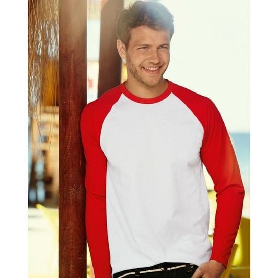 Fruit Of The Loom Mens Long Sleeve Baseball T-Shirt - Image 2