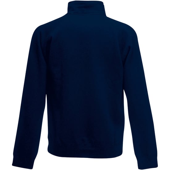 Fruit Of The Loom Mens Zip Neck Sweatshirt (Deep Navy) - Image 2