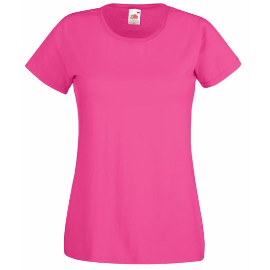 Fruit Of The Loom Ladies/Womens Lady-Fit Valueweight Short Sleeve T-Shirt (Pack Of 5) (Fuchsia) - Image 1
