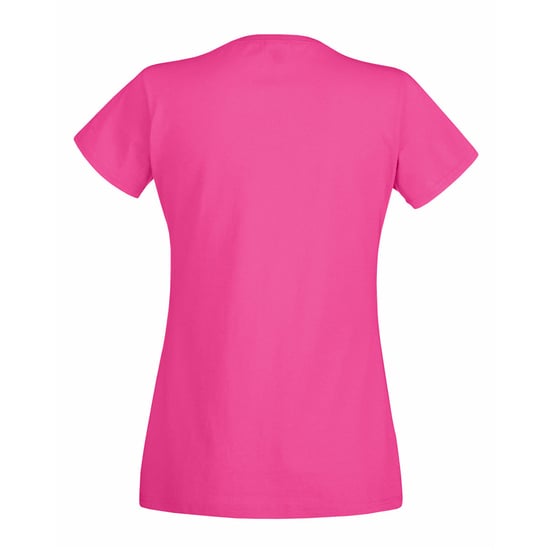 Fruit Of The Loom Ladies/Womens Lady-Fit Valueweight Short Sleeve T-Shirt (Pack Of 5) (Fuchsia) - Image 2