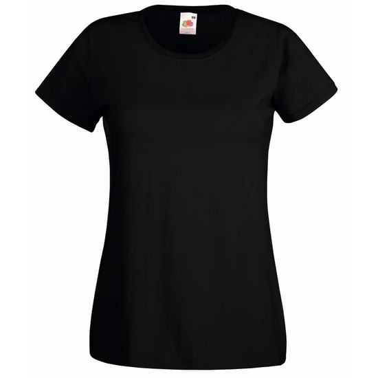 Fruit Of The Loom Ladies/Womens Lady-Fit Valueweight Short Sleeve T-Shirt (Pack Of 5) (Black) - Image 1