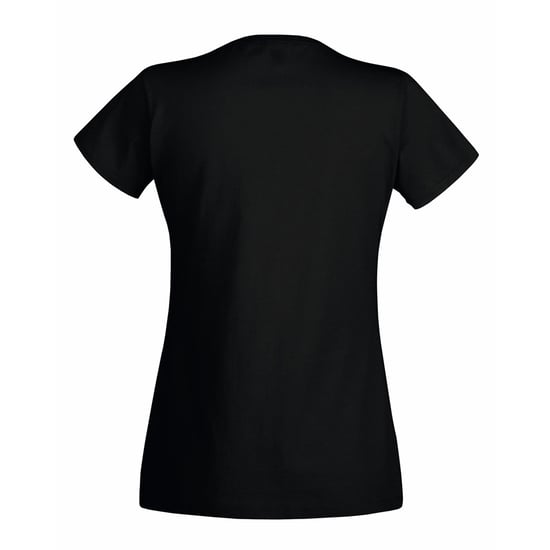 Fruit Of The Loom Ladies/Womens Lady-Fit Valueweight Short Sleeve T-Shirt (Pack Of 5) (Black) - Image 2