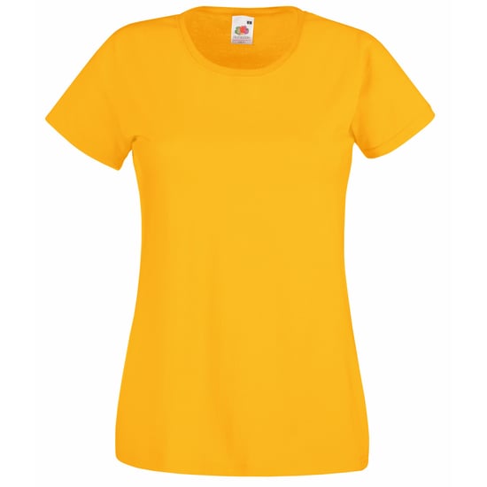 Fruit Of The Loom Ladies/Womens Lady-Fit Valueweight Short Sleeve T-Shirt (Pack Of 5) (Sunflower)