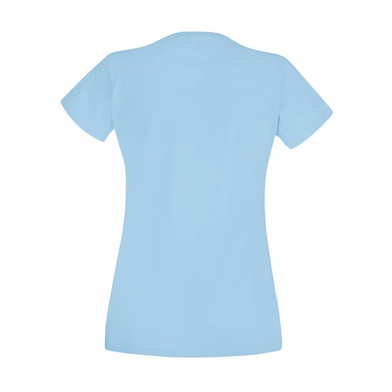 Fruit Of The Loom Ladies/Womens Lady-Fit Valueweight Short Sleeve T-Shirt (Pack Of 5) (Sky Blue) - Image 2