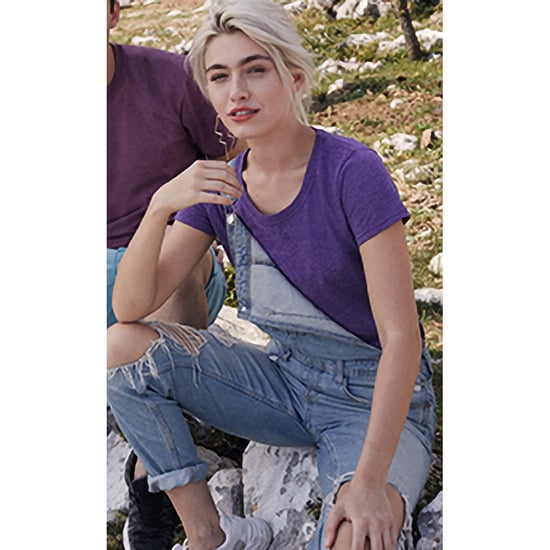 Fruit Of The Loom Ladies/Womens Lady-Fit Valueweight Short Sleeve T-Shirt (Pack Of 5) (Heather Purple) - Image 4