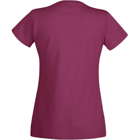 Fruit Of The Loom Ladies/Womens Lady-Fit Valueweight Short Sleeve T-Shirt (Pack Of 5) (Burgundy) - Image 2