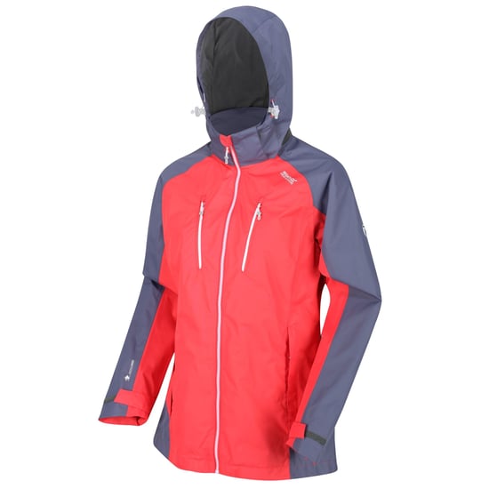 Regatta Womens/Ladies Calderdale III Lightweight Waterproof Jacket (Red Sky/Onyx Grey) - Image 1