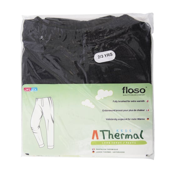 FLOSO Unisex Childrens/Kids Thermal Underwear Long Johns/Pants (Charcoal) - Image 2