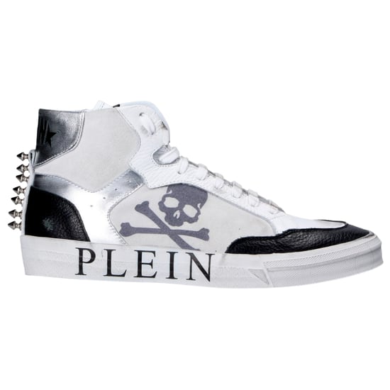 Zapatillas de deporte blancas de cuero con caña alta Retrokickz de Philipp Plein - Image 1
