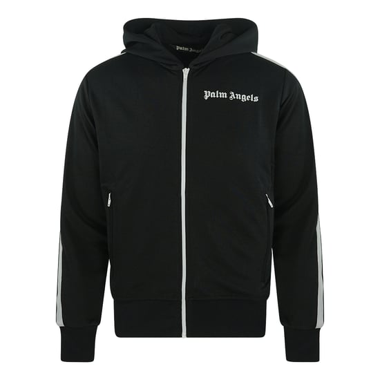 Palm Angels Track sudadera con capucha negra y con cremallera - Image 1