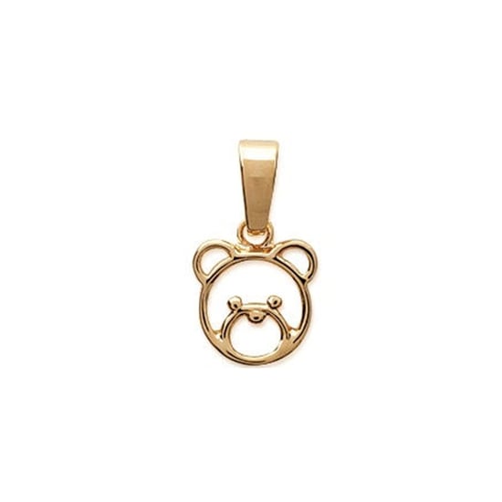 Yellow Gold Plated Women Bear Pendant - Image 1