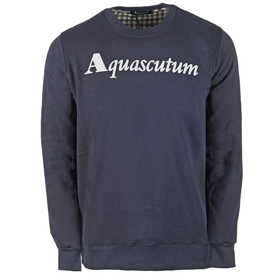 Aquascutum Box Logo Sudadera Azul Marino - Image 1