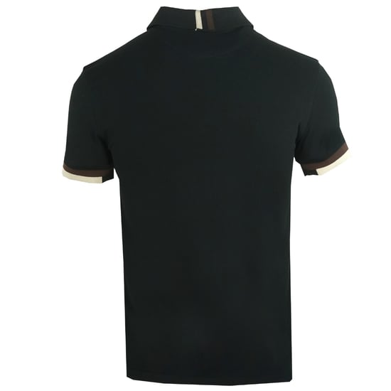 Polo negro con logo y escudo Aldis de Aquascutum - Image 2