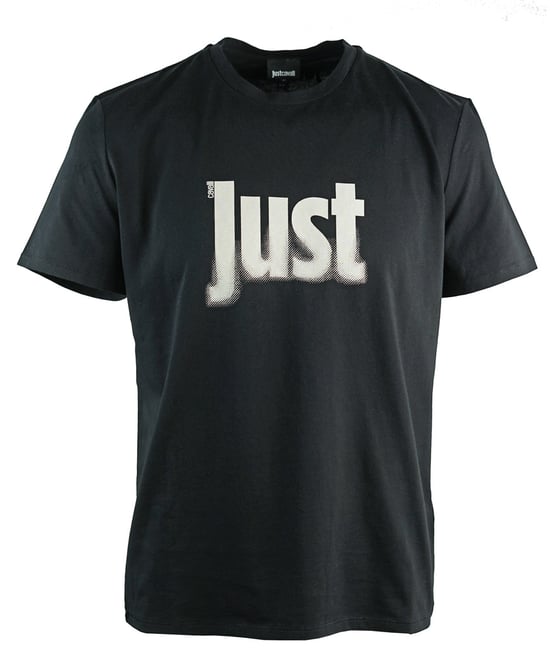 Just Cavalli Fading Logo Black T-Shirt