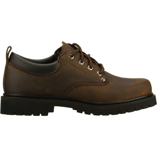 Skechers Mens Tom Cats Lace Up Padded Thick Leather Oxford Shoes - Image 3