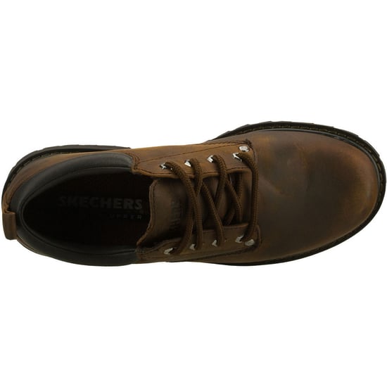 Skechers Mens Tom Cats Lace Up Padded Thick Leather Oxford Shoes - Image 5