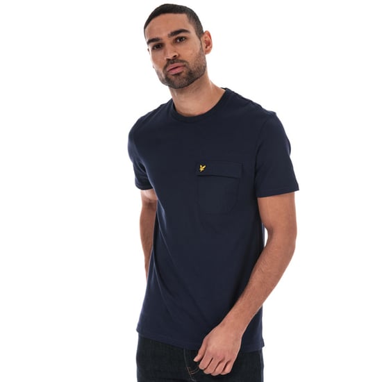 Lyle & Scott camiseta azul con bolsillo de nailon - Image 1