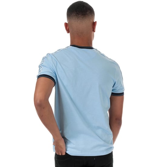 Men's Lyle And Scott Taped Ringer T-Shirt in Blue