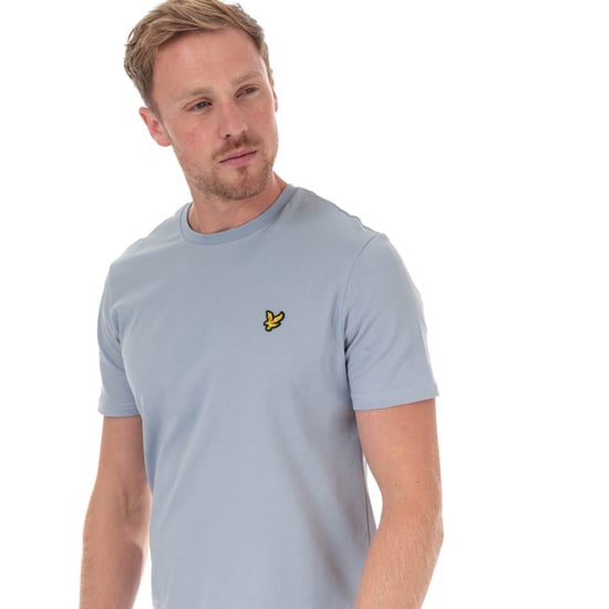Men's Lyle And Scott Plain T-Shirt in Light Blue - Image 4