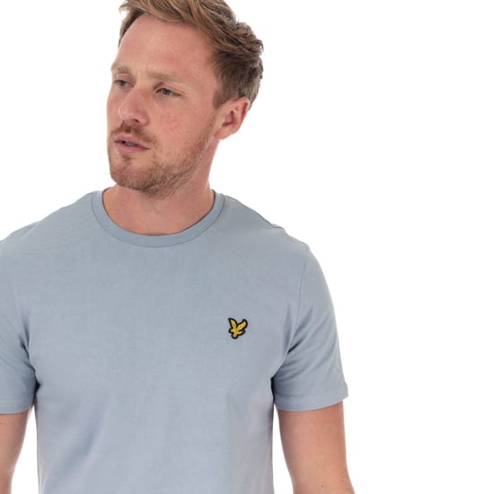Men's Lyle And Scott Plain T-Shirt in Light Blue - Image 5