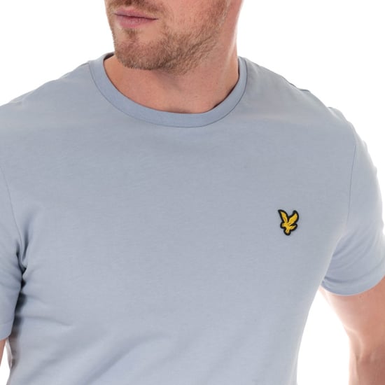 Men's Lyle And Scott Plain T-Shirt in Light Blue - Image 6